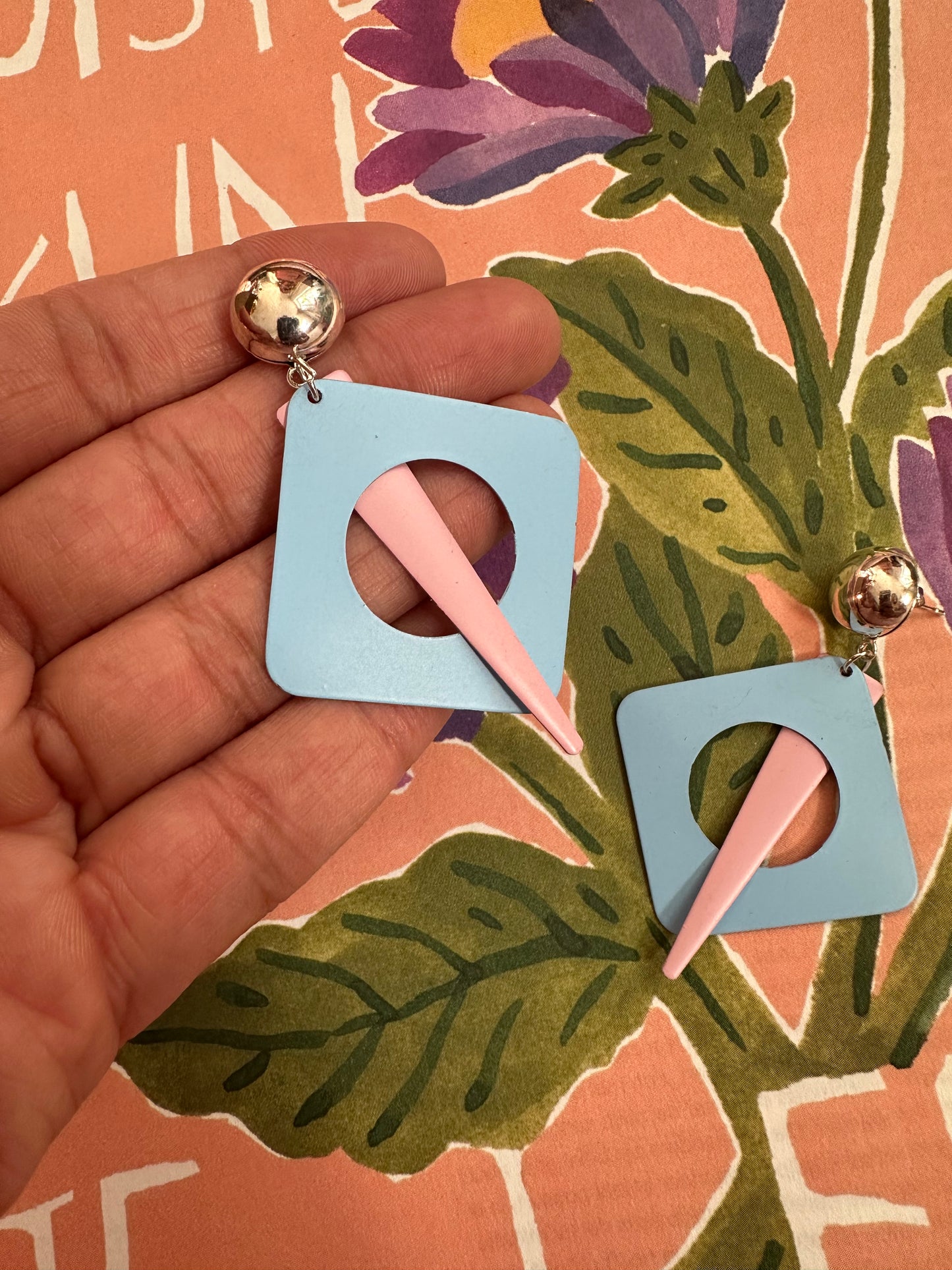 Vintage 90's pastel oorbellen