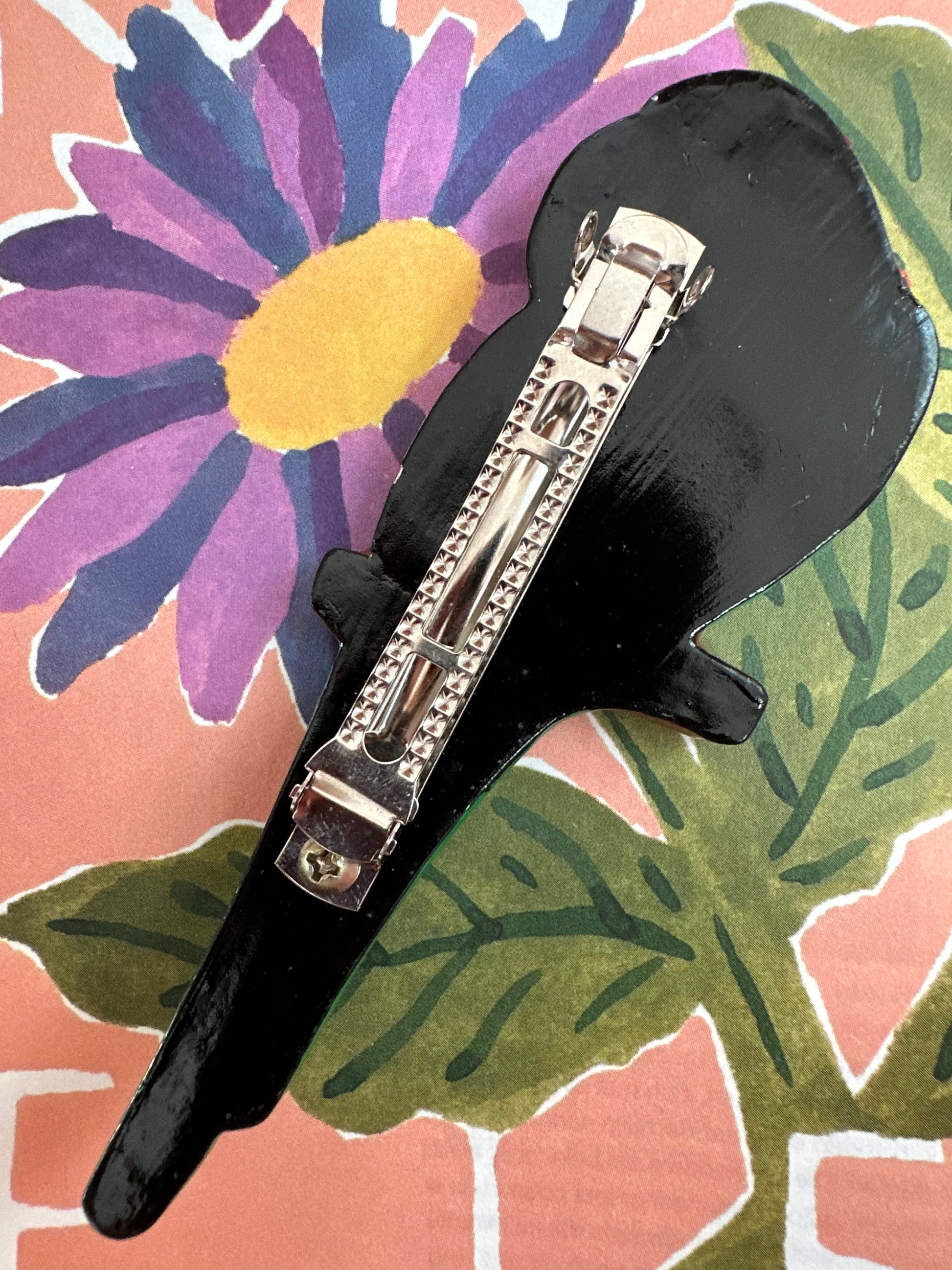 Jaren negentig haarspeld hout vogel papegaai