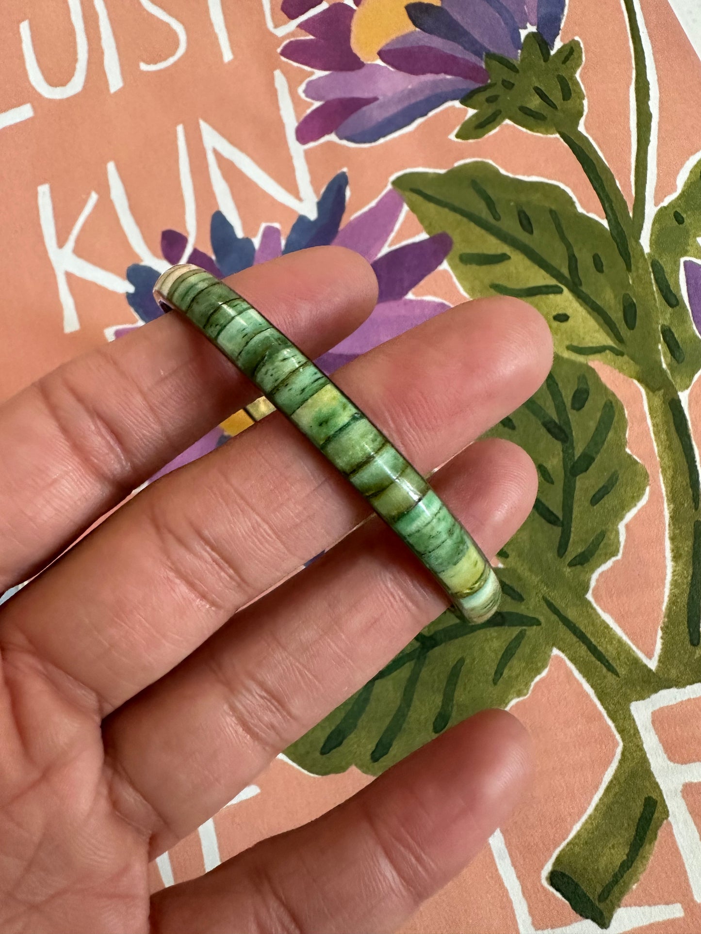 vintage armband in messing en been