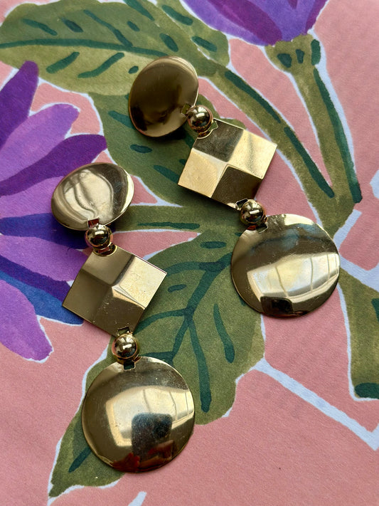 vintage gouden clip-oorbellen