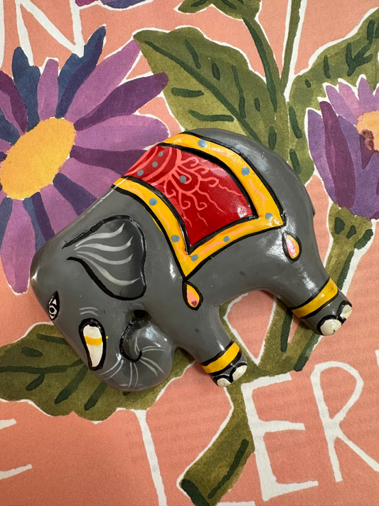 vintage houten haarspeld olifant