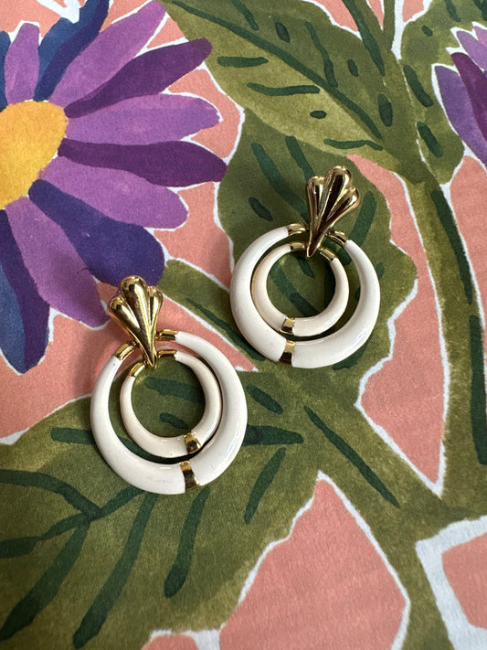 vintage vergulde oorbellen in luxe uitvoering